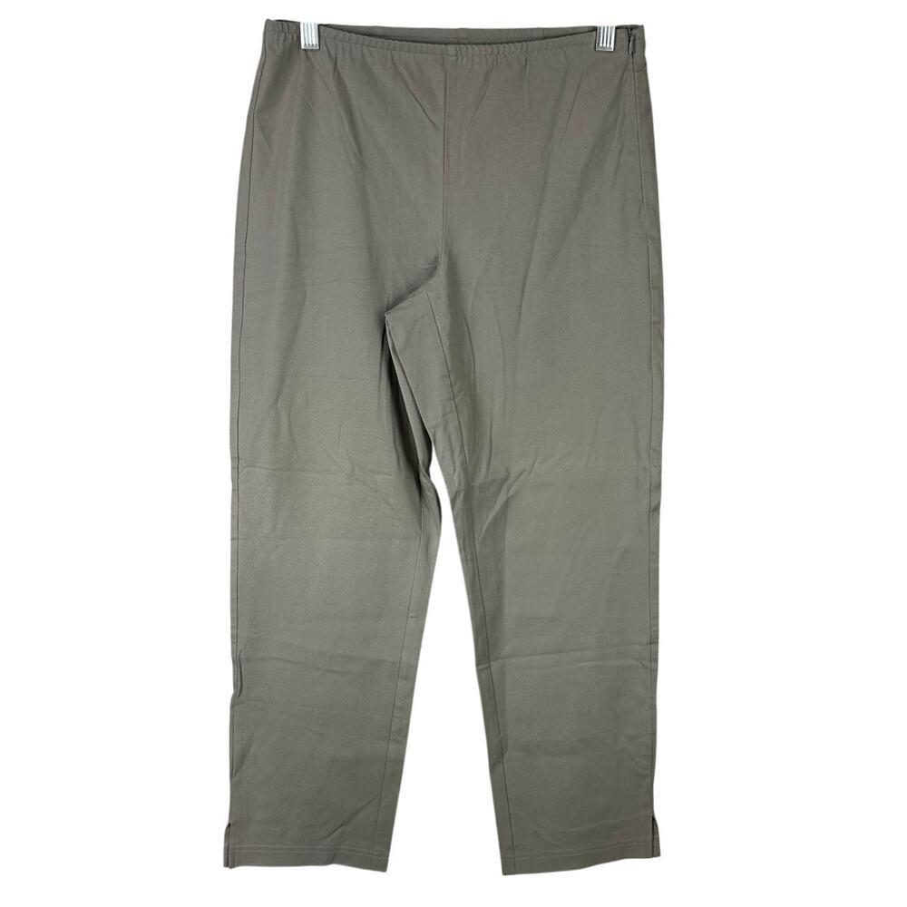 Eileen Fisher Organic Stretch Cotton Twill Slim Ankle Pant Smoke Women's PS NWT
